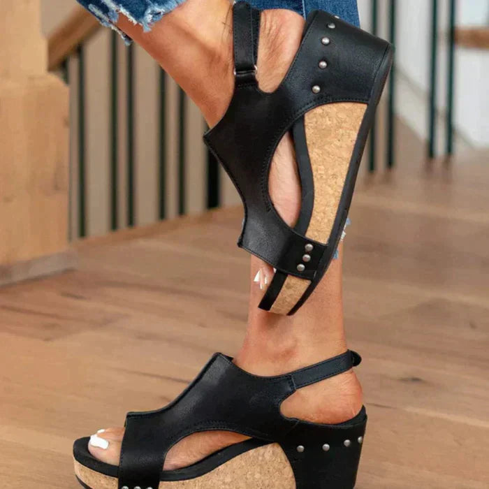 ComfortStep™ - Sandales orthopédiques à talons compensés