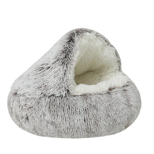 Lit rond en peluche pour animaux de compagnie - ComfyPet